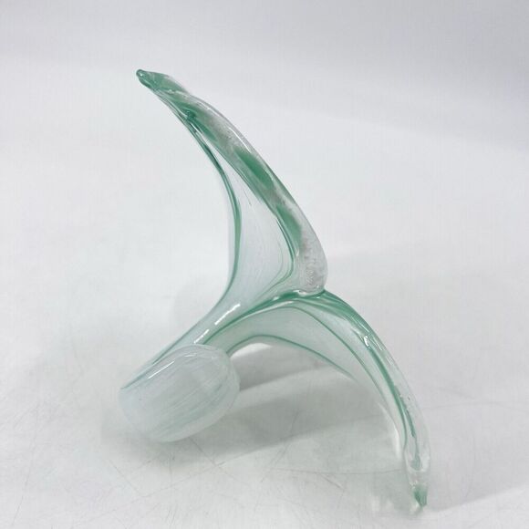 Set of 4 Vintage Murano Blown Glass Flowers Red Green Blue - Picture 10 of 16